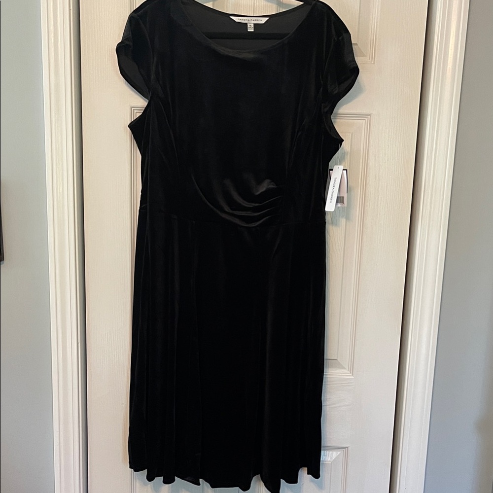 Sandra Darren Black Midi Dress